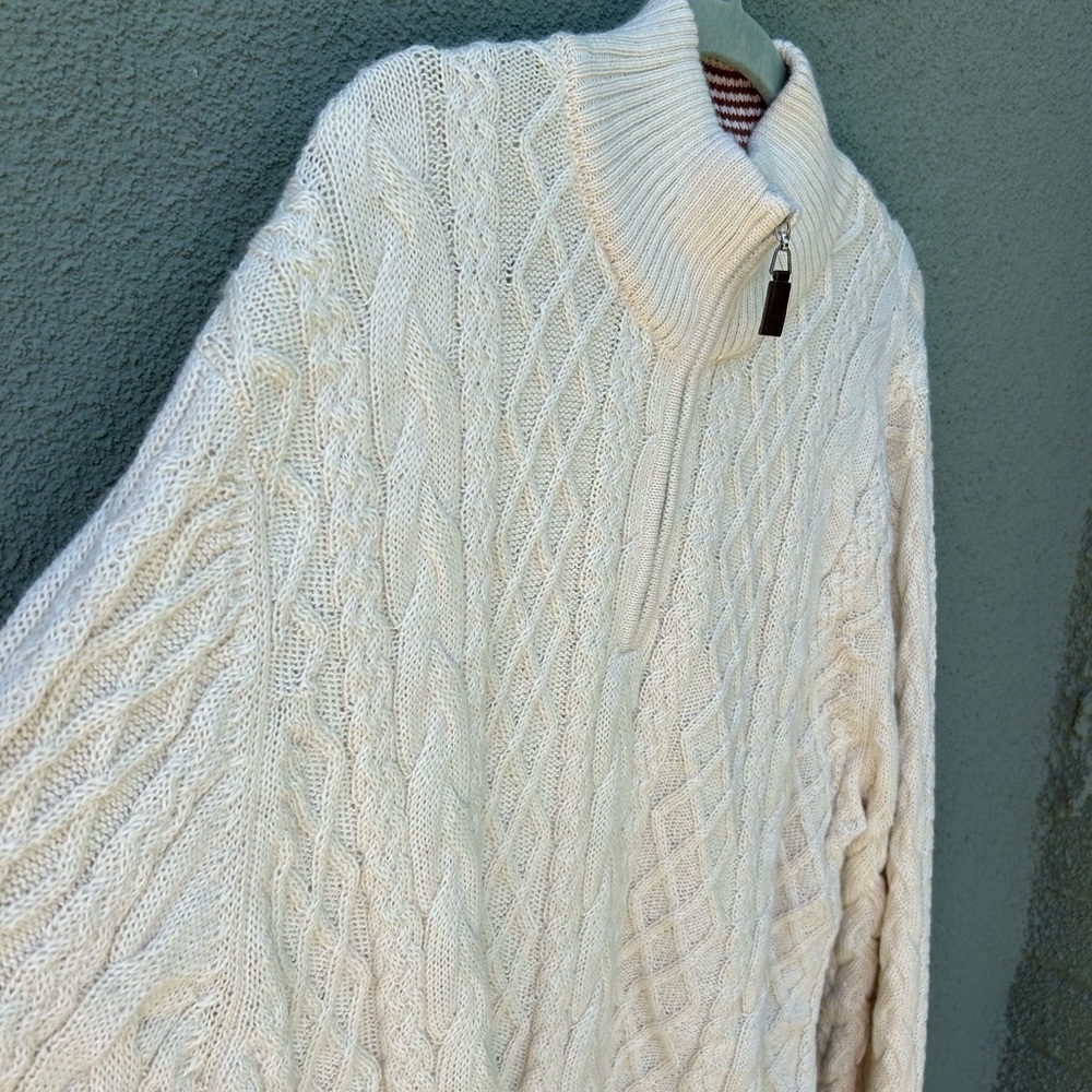 True Measure by J.L. Powell 100% Alpaca Fisherman Knit Pullover Sweater Size XXL - Picture 7 of 12